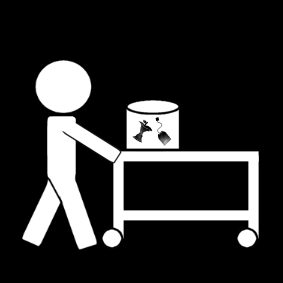 trolley: dirty dishes